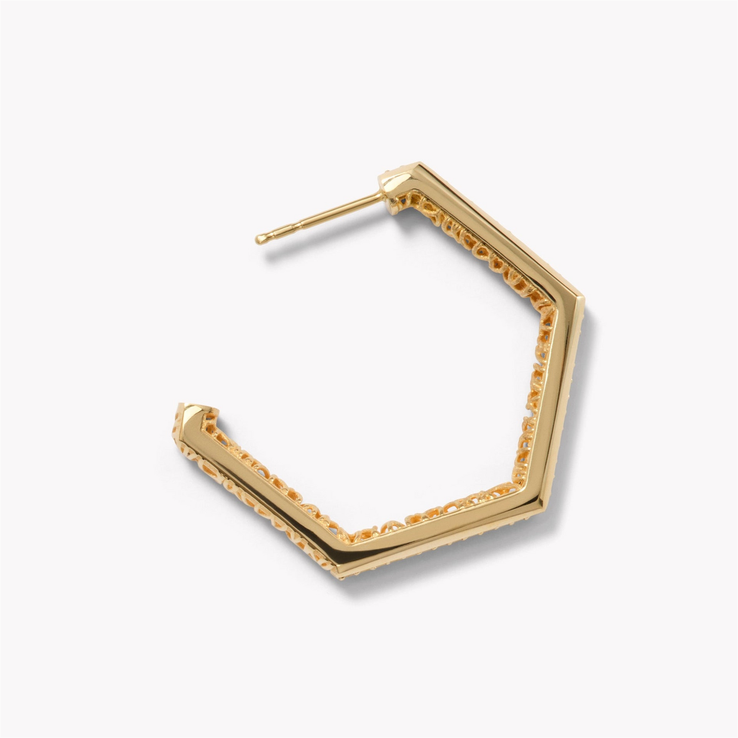 Jamie Turner Eclipse Diamond Hoop Earrings in 18k Yellow Gold