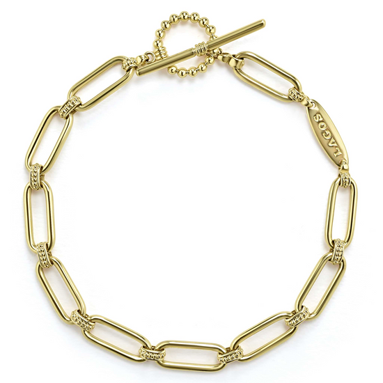 Lagos 18k Gold Petite Link Bracelet