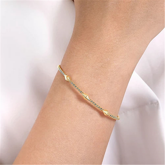 Gabriel & Co. Gold Bujukan Pyramid Stations Bangle