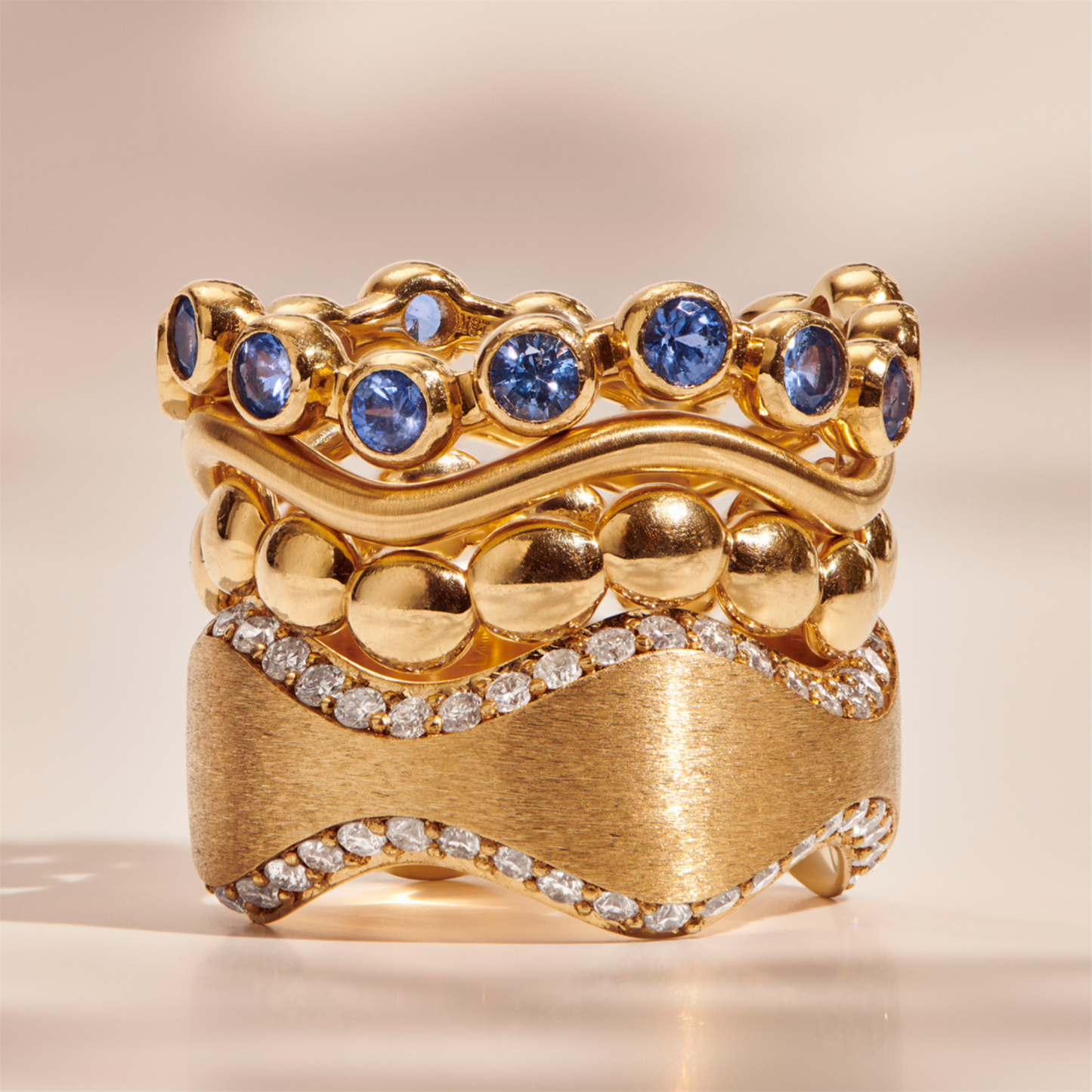 Jamie Turner Curve Stacking Ring in 18k Yellow Gold