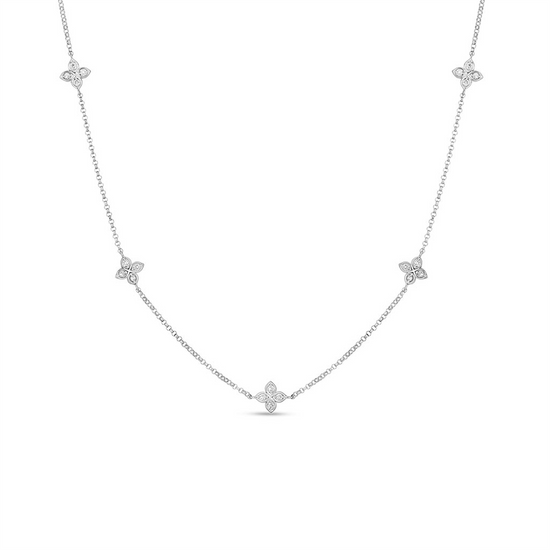 Roberto Coin Love by the Inch 5 Station Flower Necklace