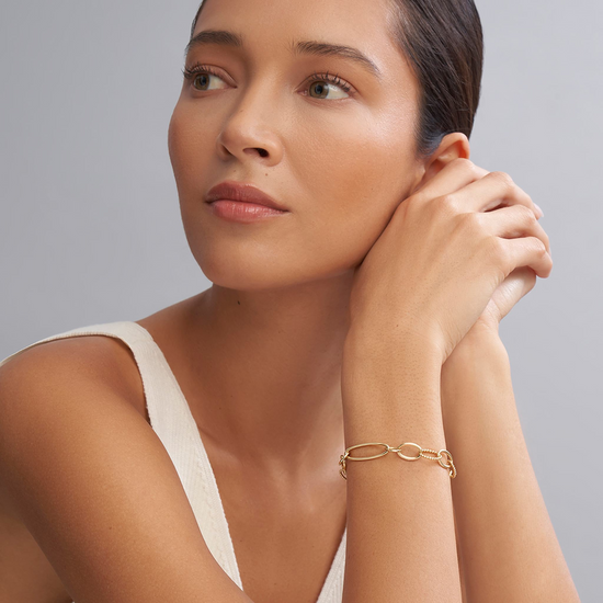 Lagos 18k Gold Oval Link Bracelet