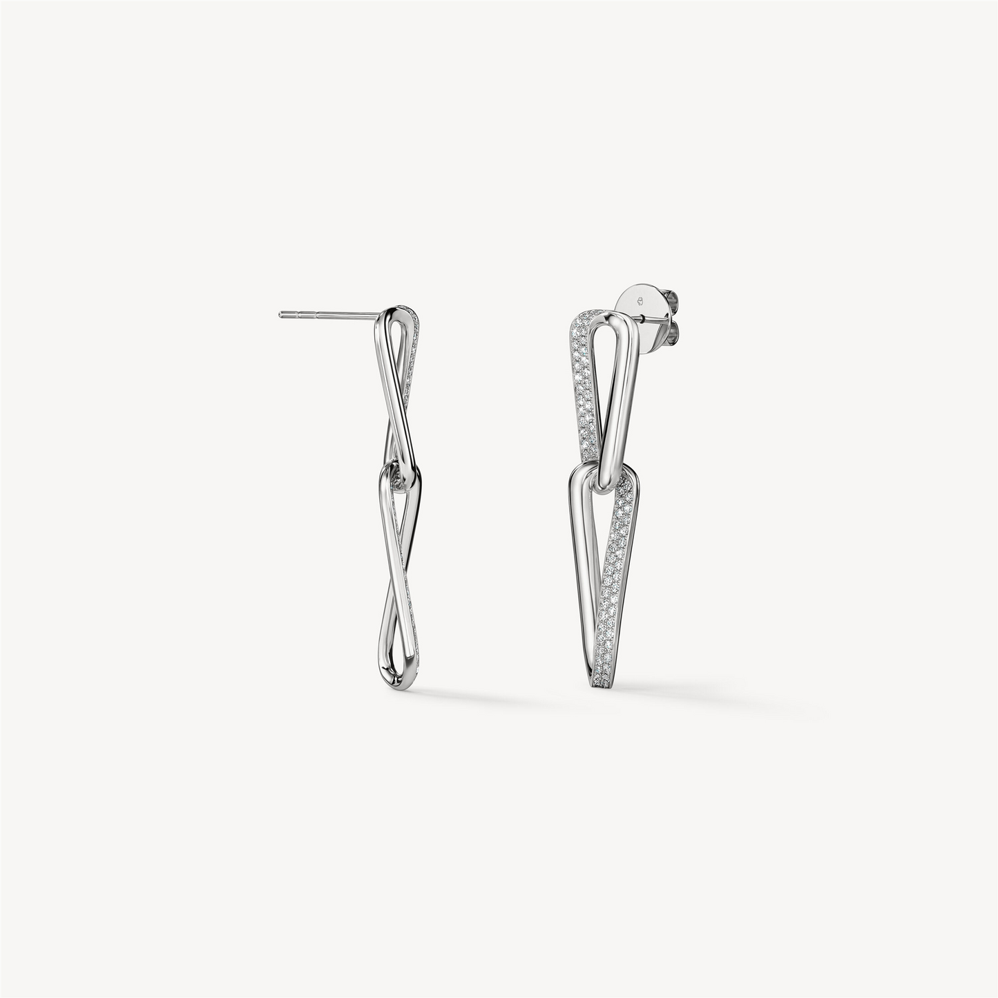 Hearts on Fire Inside/Out Diamond Drop Earrings in 18k White Gold