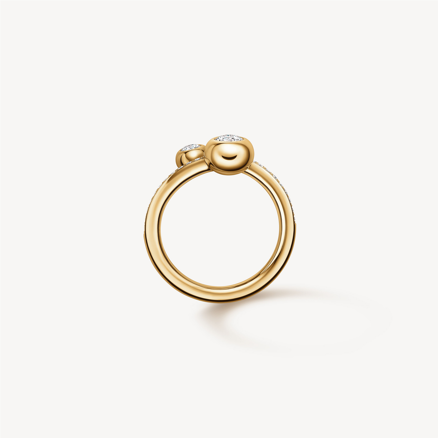 Hearts On Fire Dream Bypass Pave Ring in 18k Yellow Gold