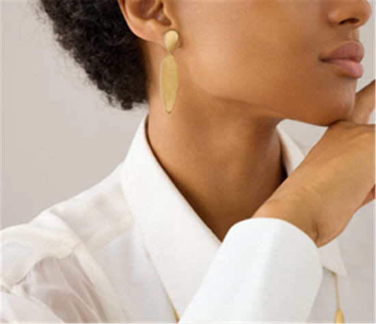 Marco Bicego Lunaria Large Double Drop Earrings in 18k Gold