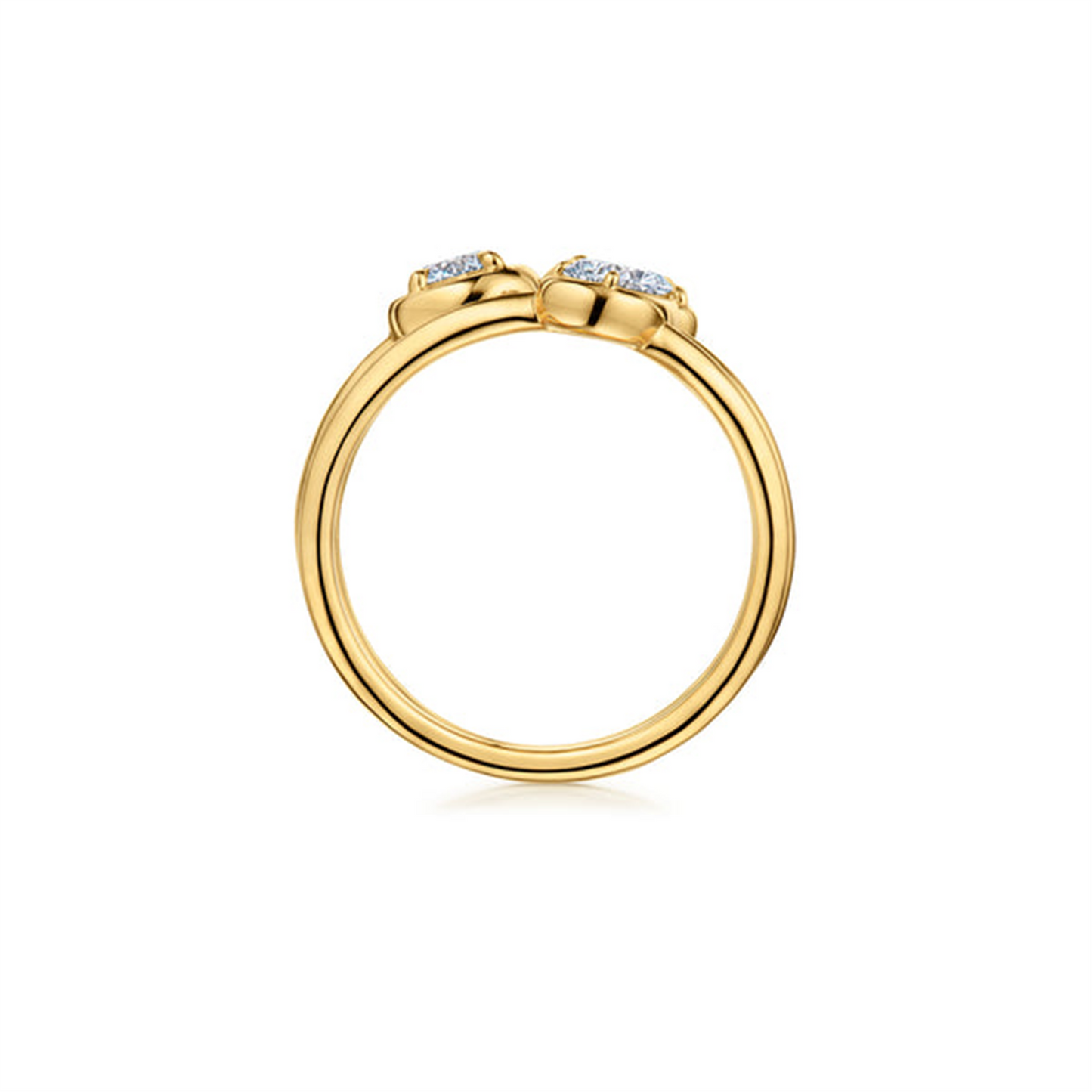 Kwiat Starry Night Bezel-Set Diamond Three-Row Ring in 18k Yellow Gold