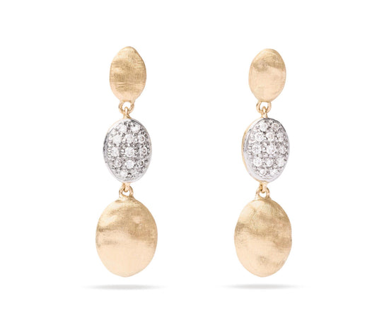 Marco Bicego Siviglia Gold & Diamond Triple Drop Earrings