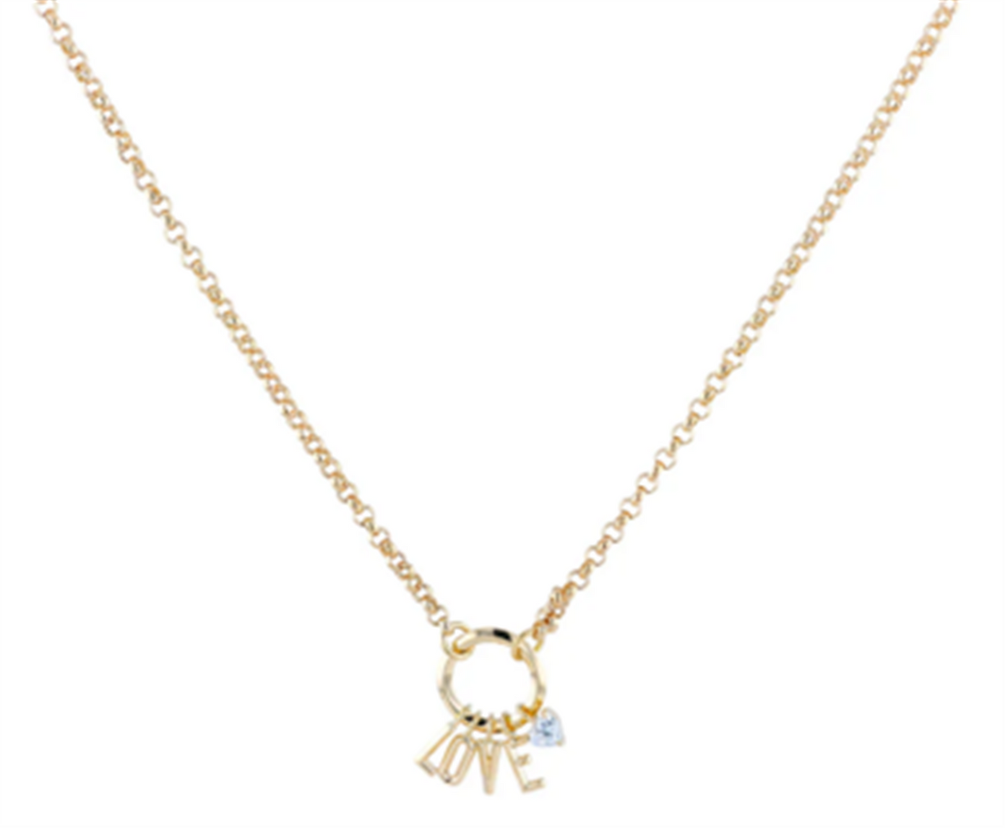 Phillips House Love Heart Initial Diamond Necklace in 18k Yellow Gold
