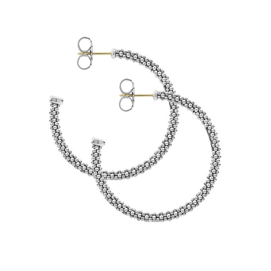 Lagos Large Caviar Hoop Earrings