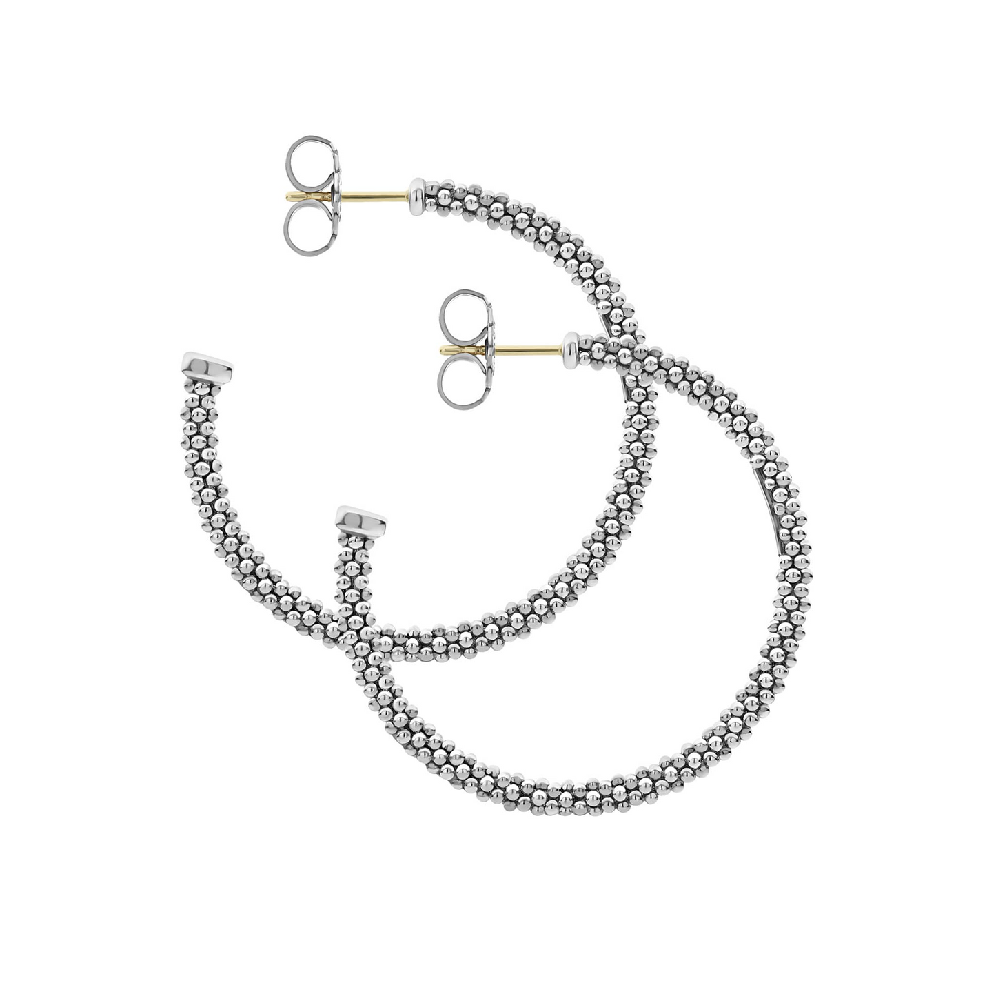 Lagos Large Caviar Hoop Earrings