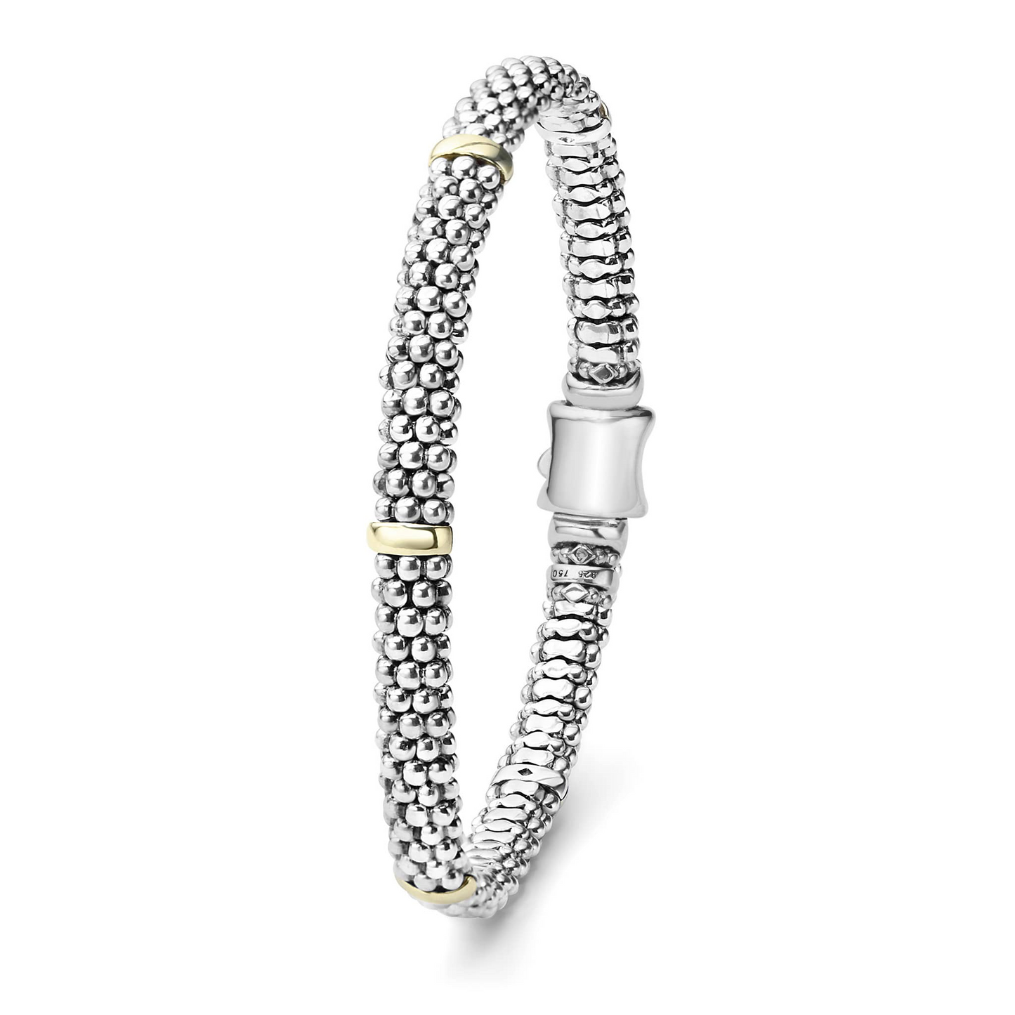 Lagos Five Gold Station Caviar Bracelet
