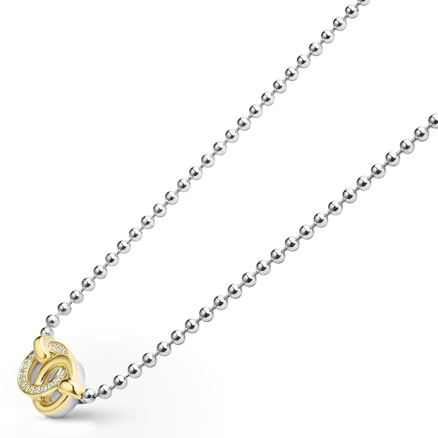 Lagos Two-Tone Interlocking Diamond Necklace