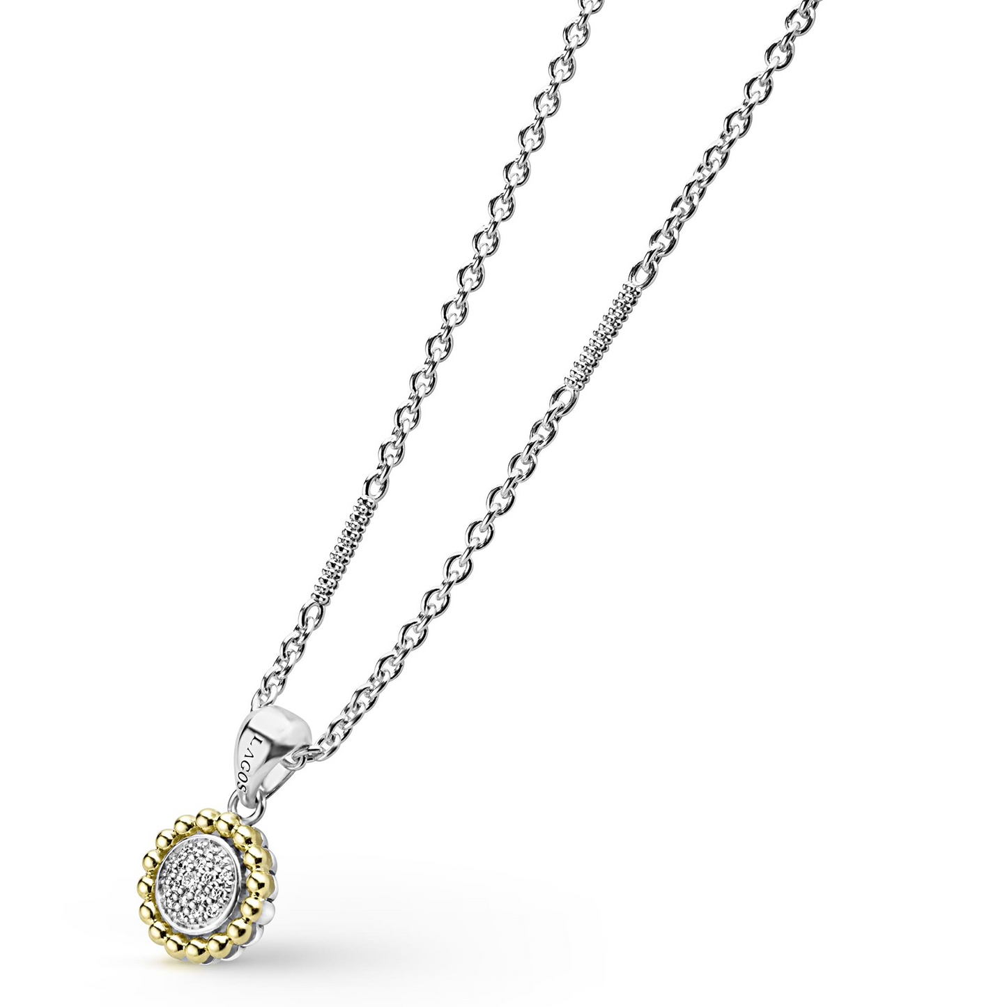Lagos Two-Tone Diamond Pendant Necklace