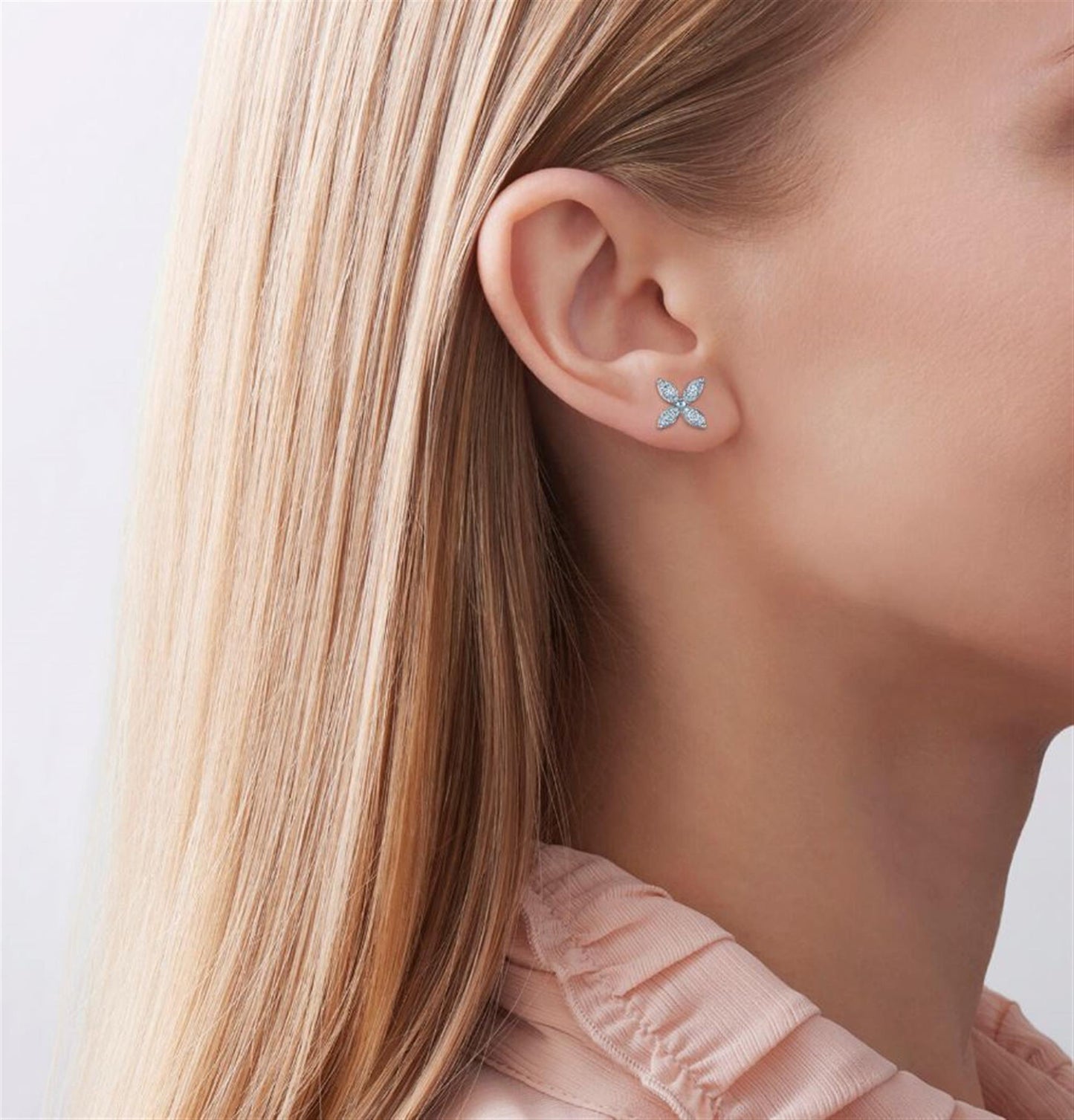 Kwiat Sunburst Diamond Studs in 18k White Gold & 1/3ct Diamonds