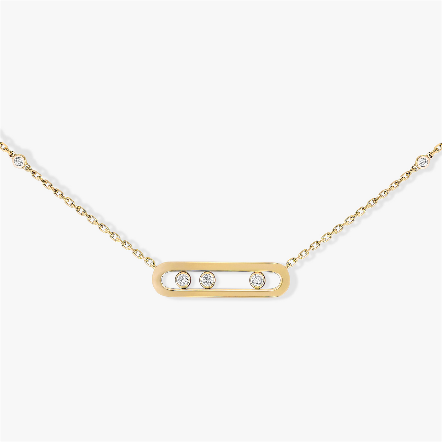 Messika Baby Move Necklace in 18k Yellow Gold & .14ct Diamonds