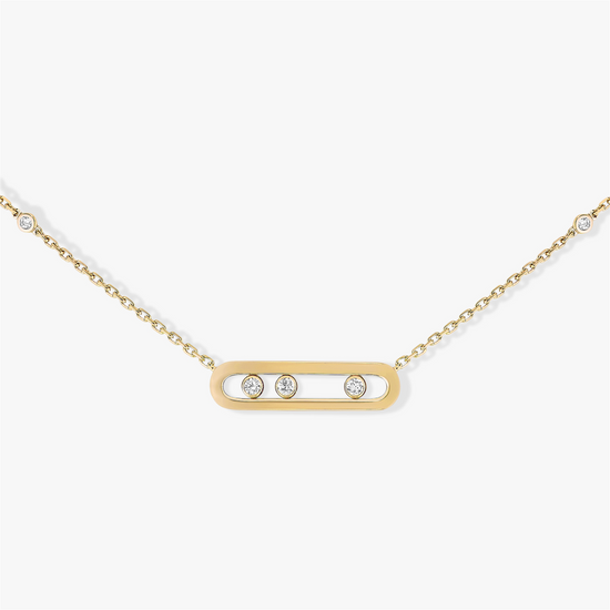 Messika Baby Move Necklace in 18k Yellow Gold & .14ct Diamonds