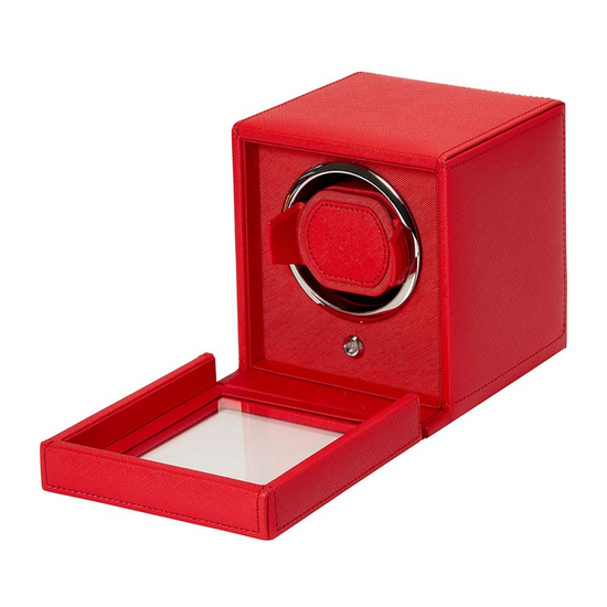 WOLF Red Cub Single Watch Winder with Cover