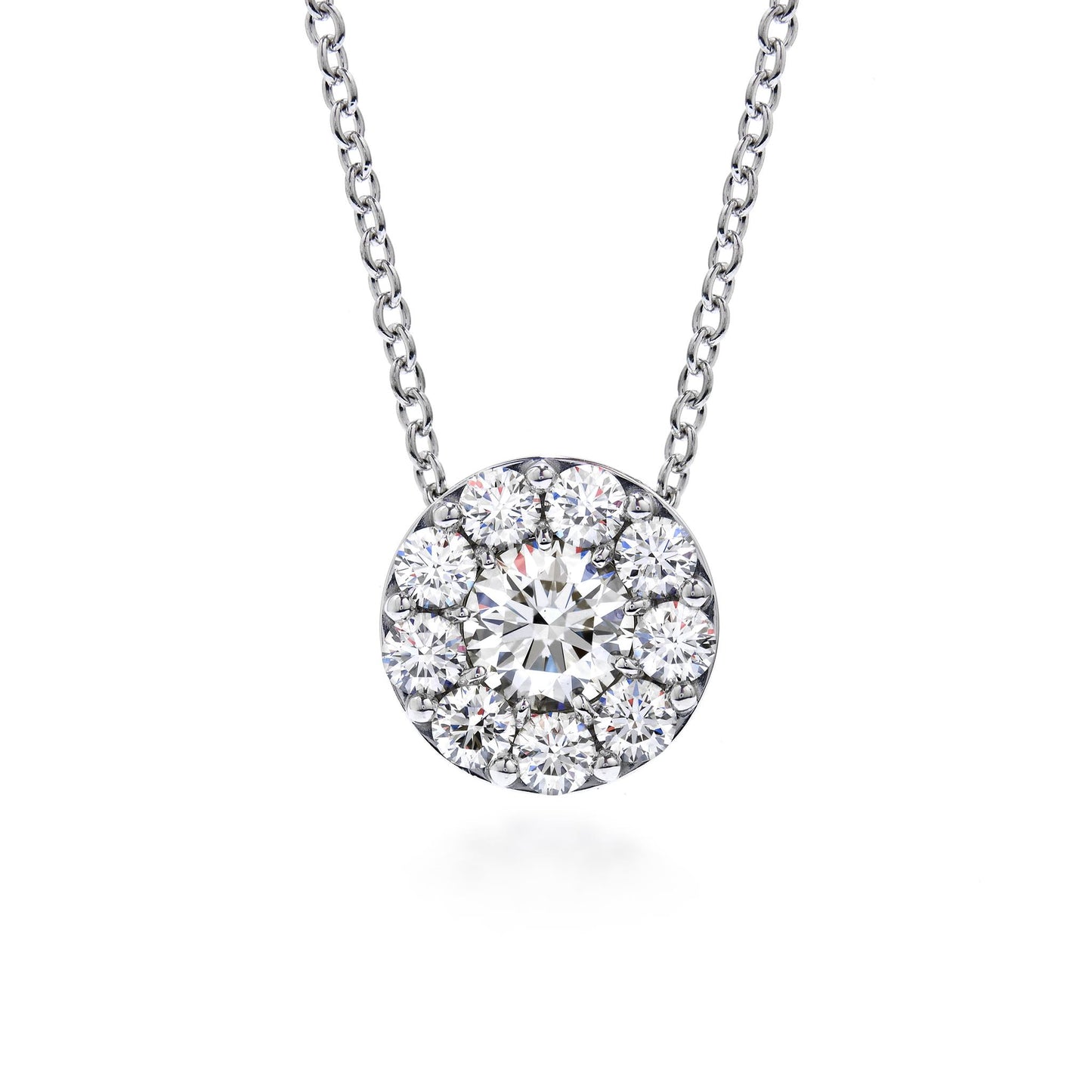 Hearts on Fire 1/2ct Fulfillment Cluster Necklace in 18k White Gold