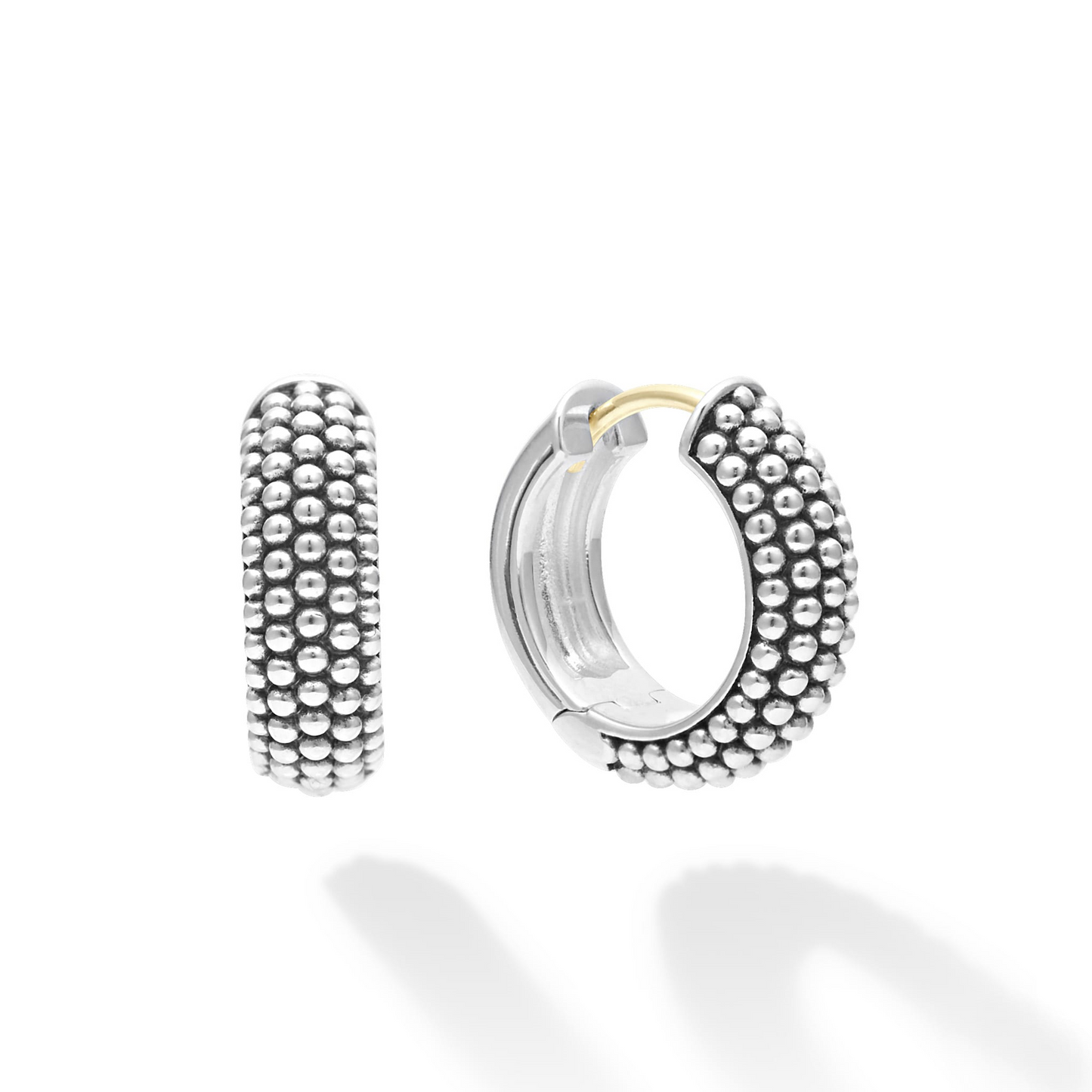 Lagos Caviar Huggie Earrings in Sterling Silver