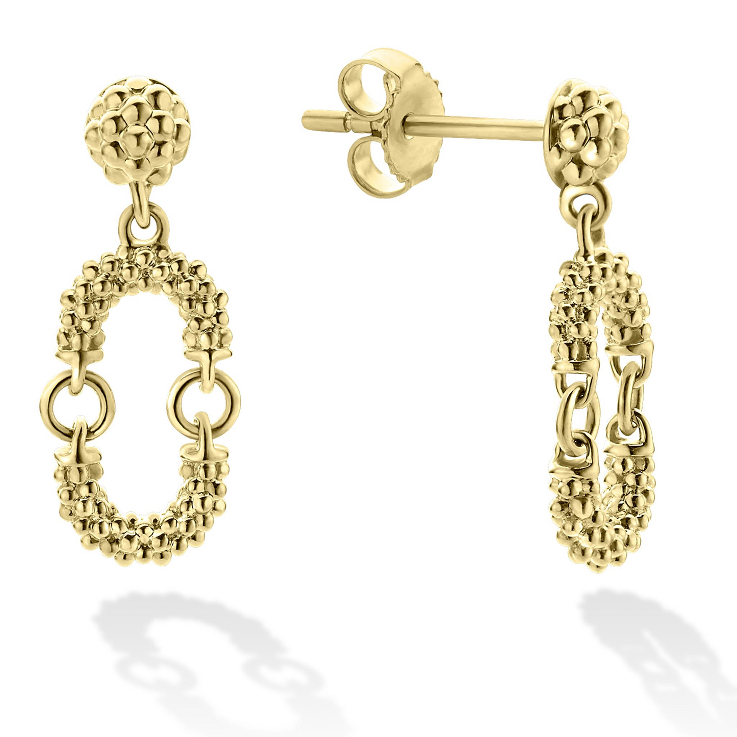 Lagos Petite Superfine Caviar Drop Earrings in 18k Gold
