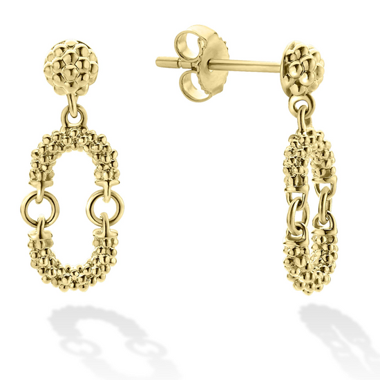 Lagos Petite Superfine Caviar Drop Earrings in 18k Gold