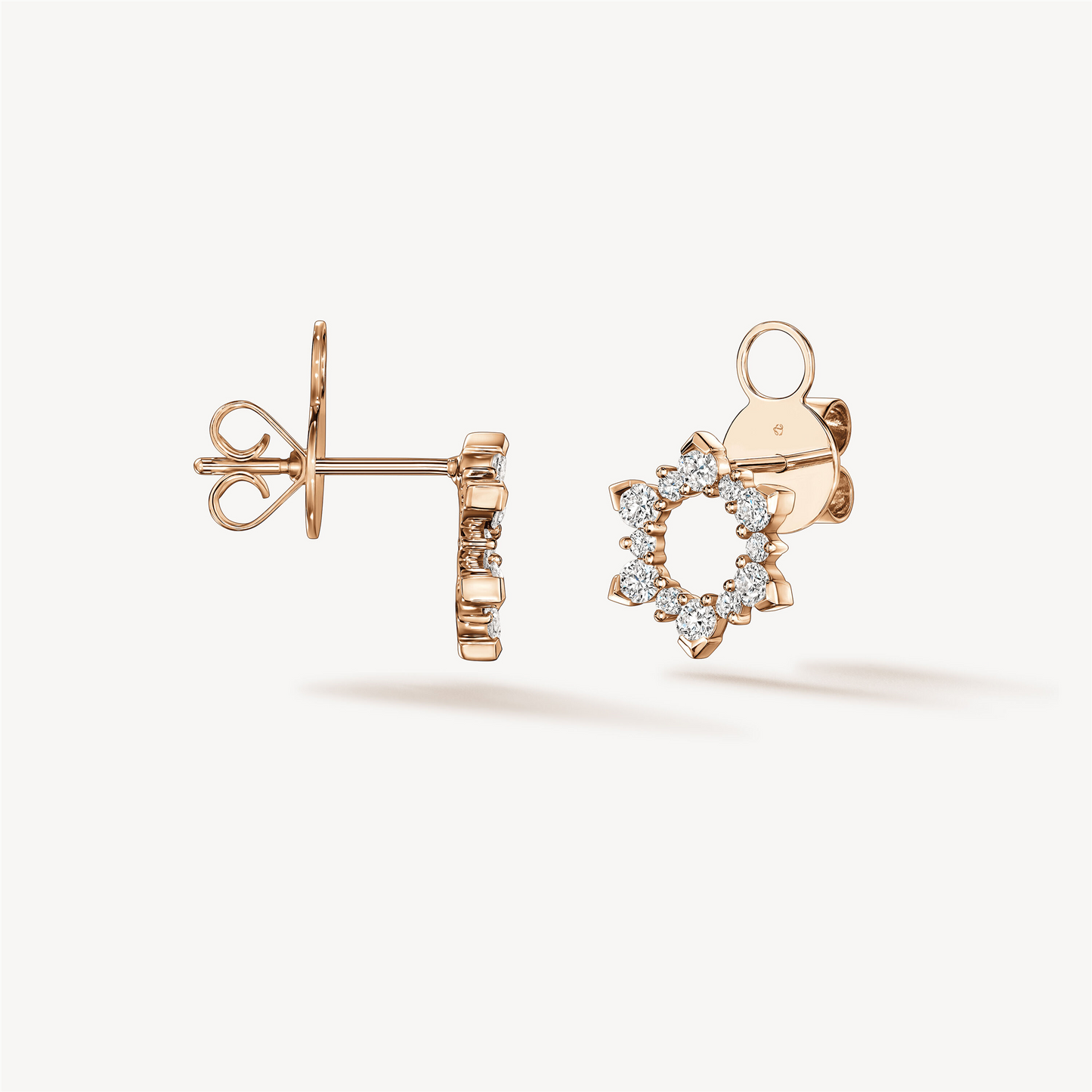 Hearts on Fire Aerial Sunburst Diamond Earrings in 18k Yellow Gold - Small