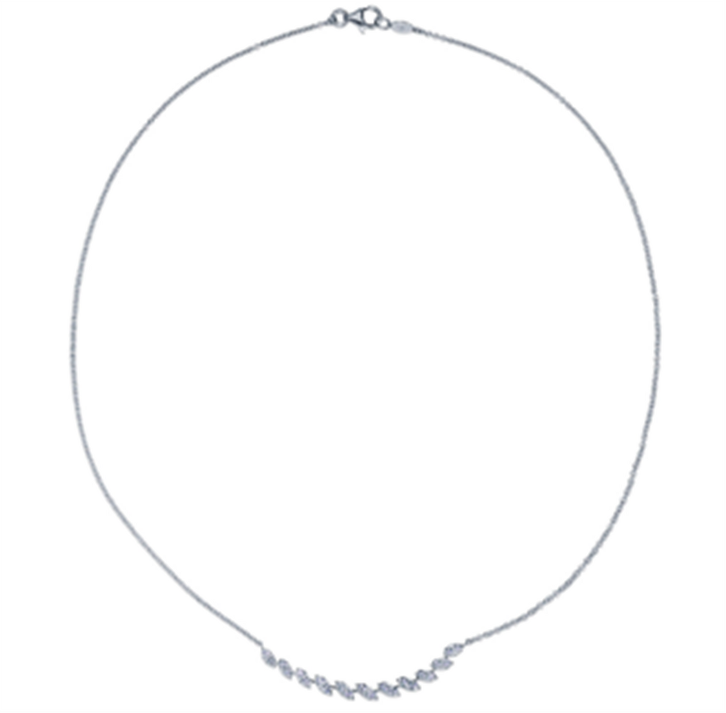 Kwiat Sunburst Marquise Diamond Demi-Riviere Necklace