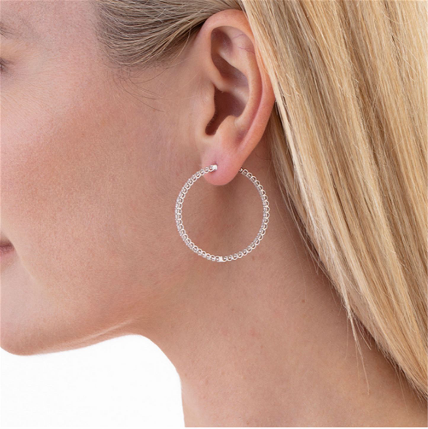 Hearts on Fire Inside Out Diamond Hoops, Medium