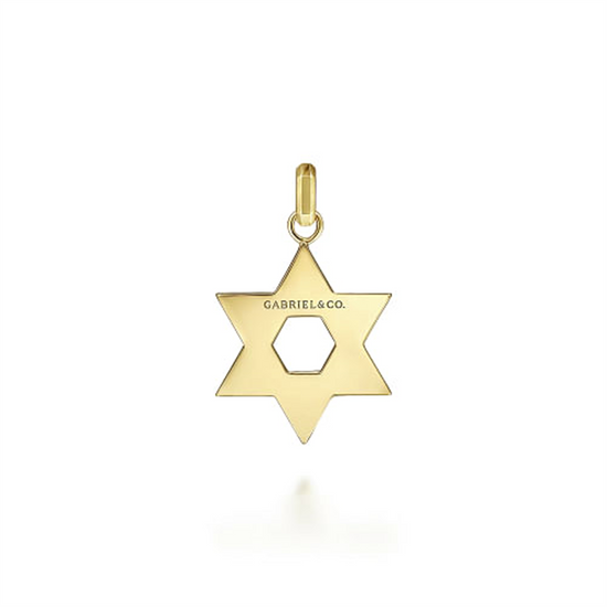 Gabriel & Co. Gold Star of David Pendant