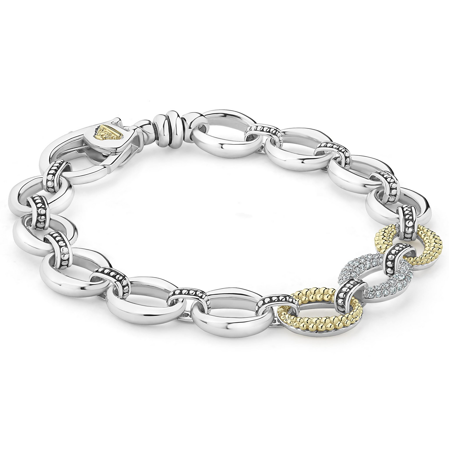 Lagos Single Station Diamond Link Bracelet