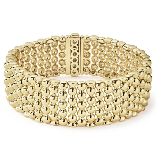 Lagos Statement 18k Gold Caviar Bracelet