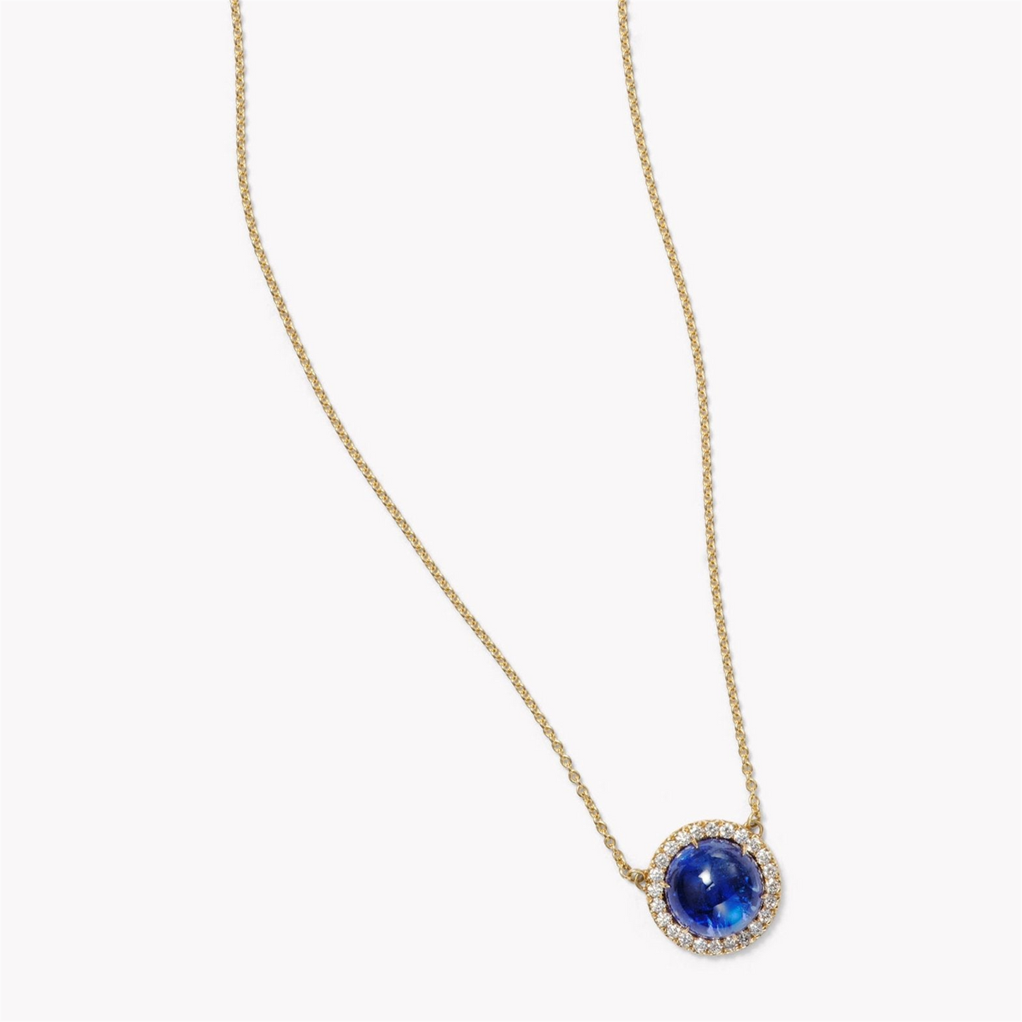 Jamie Turner Luna Tanzanite Pendant w/ Diamonds in 18k Yellow Gold