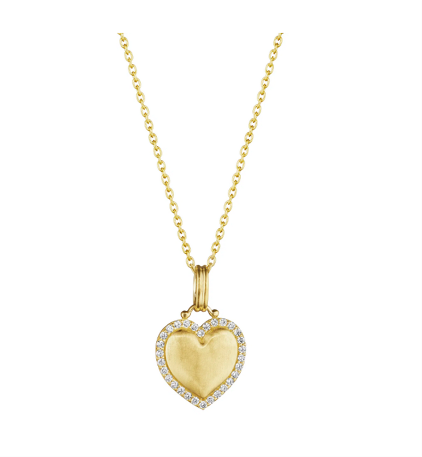 Penny Preville Petite Engravable Diamond Heart Charm Necklace