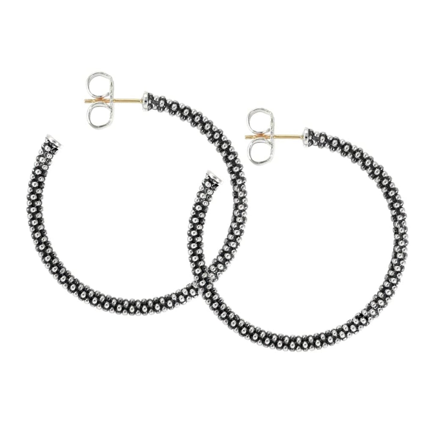 Lagos Large Caviar Hoop Earrings