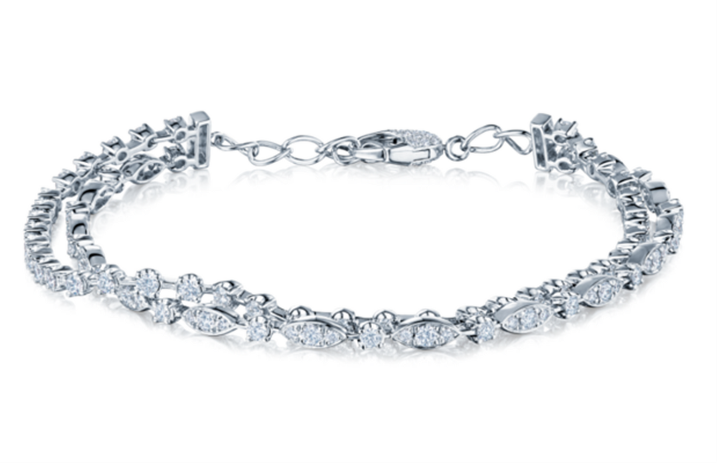 Kwiat Starry Night Double Line Diamond Bracelet in 18k White Gold