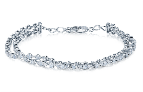 Kwiat Starry Night Double Line Diamond Bracelet in 18k White Gold