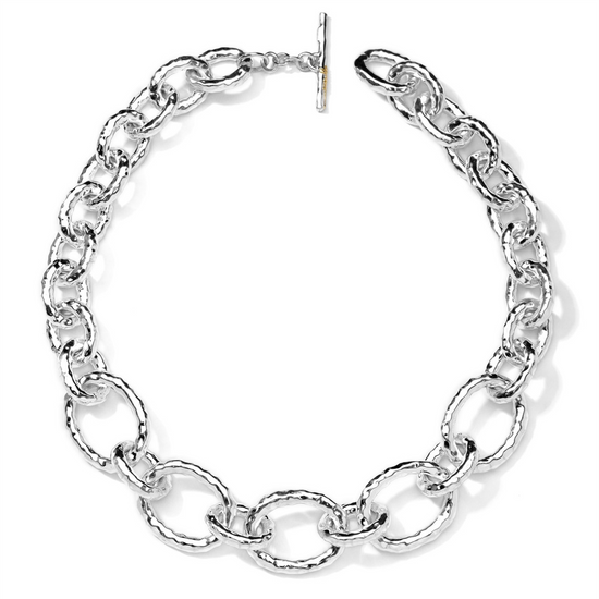 Ippolita Short Hammered Silver Bastille Necklace