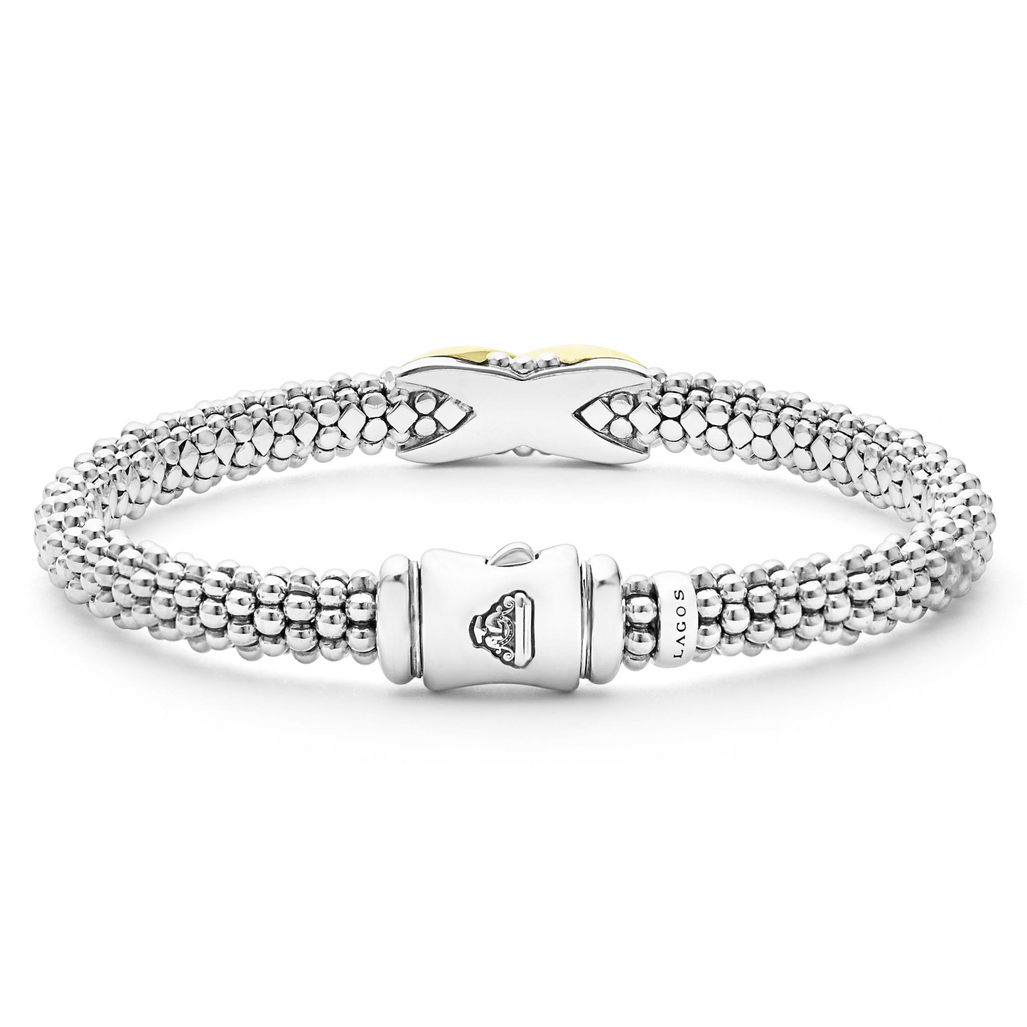 Lagos Two-Tone X Caviar Bracelet - 6mm