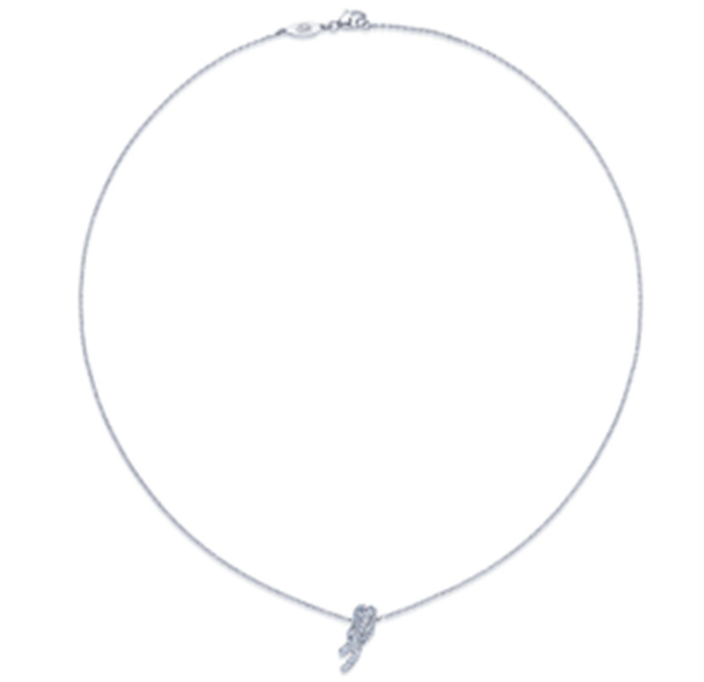 Kwiat Entwine Petite Knot Diamond Pendant Necklace in Platinum