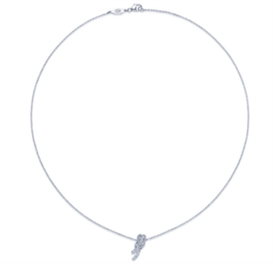 Kwiat Entwine Petite Knot Diamond Pendant Necklace in Platinum