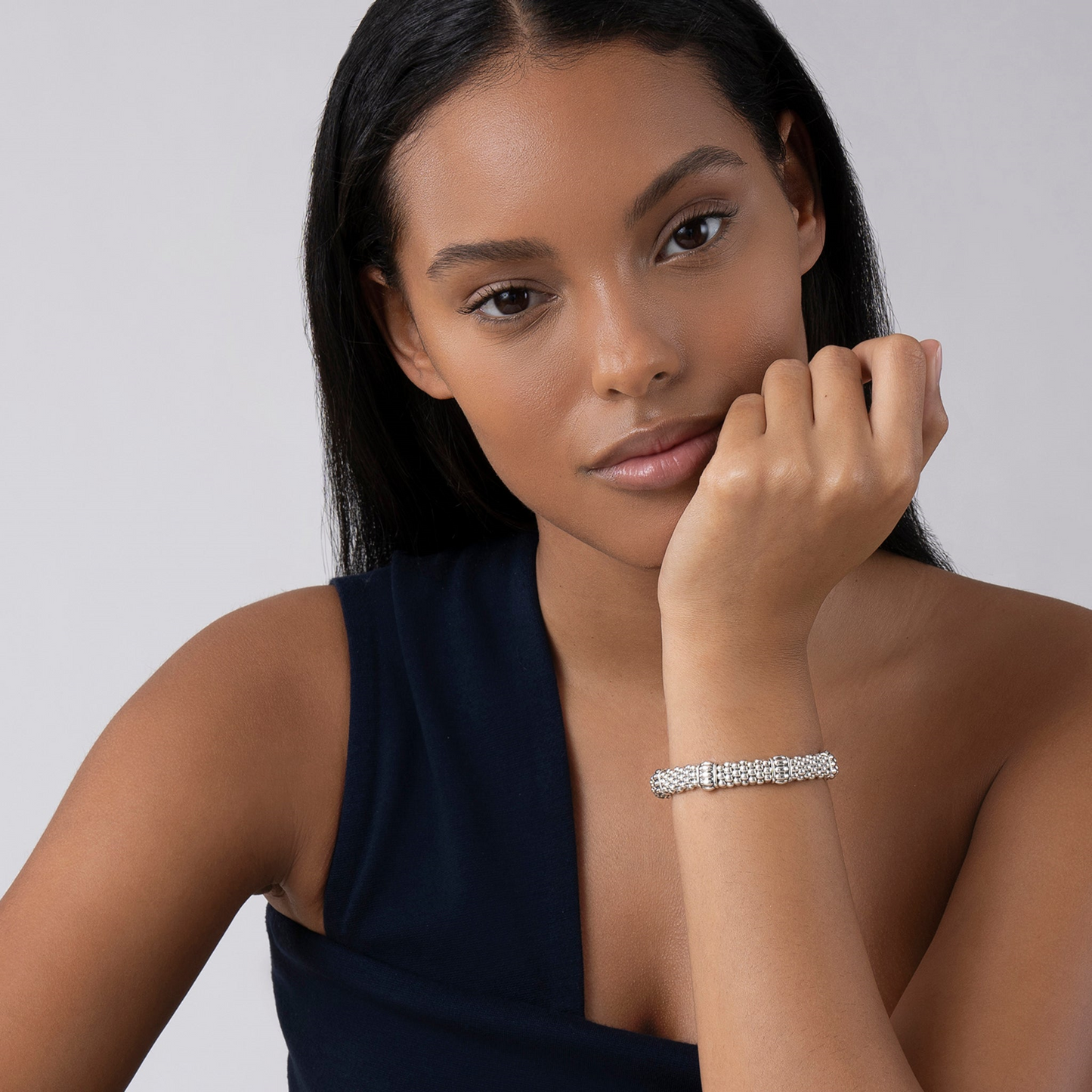 Lagos Fluted Beaded Bracelet