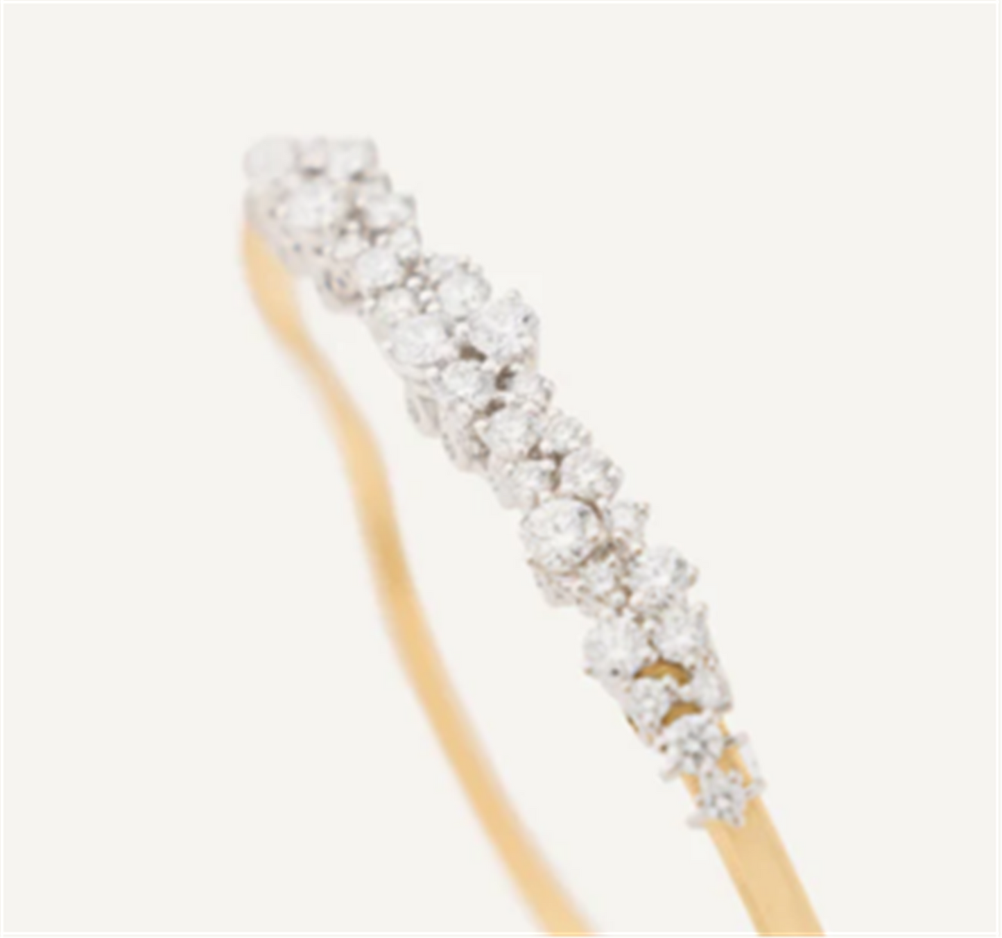 Marco Bicego Marrakech Graduated Diamond Cluster Bangle in 18k Two-Tone Gold