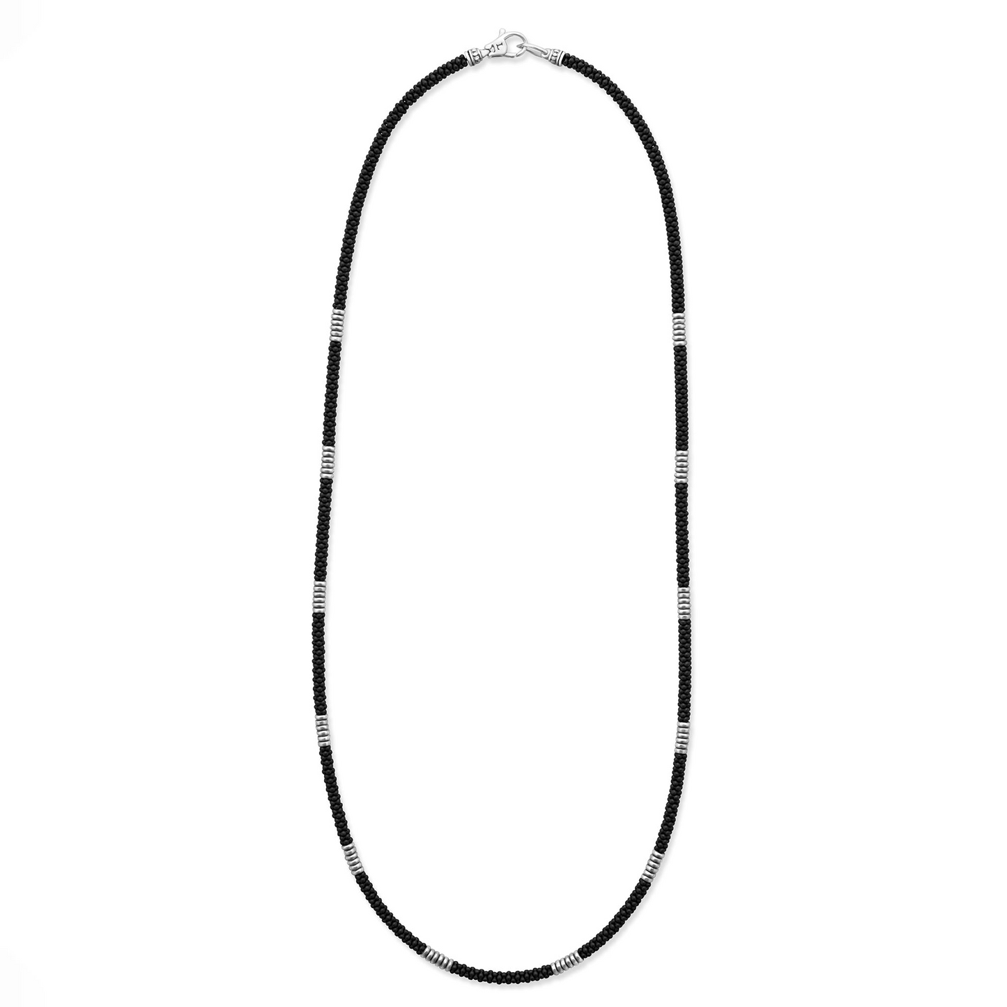 Lagos Silver Station Matte Ceramic Beaded Necklace