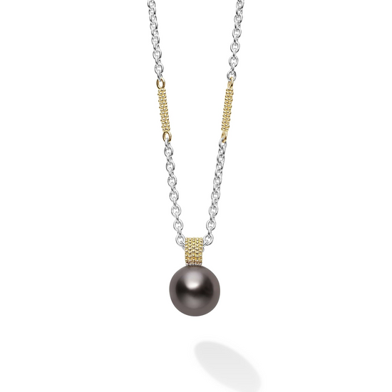 Lagos Tahitian Black Pearl Pendant Necklace