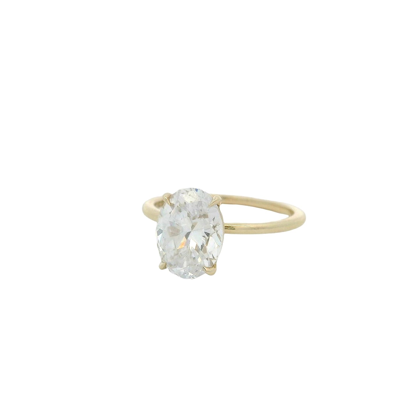 Couture Oval Center Basket Semi-Mount Enagagement Ring in 14k Gold