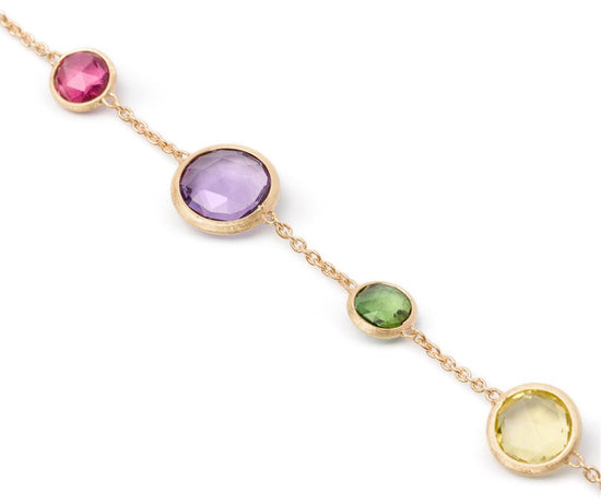 Marco Bicego Jaipur Color Engraved Multi Color Rose Cut Stone Bracelet