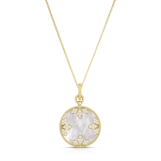 Roberto Coin Gold Mother of Pearl & Diamond Pendant