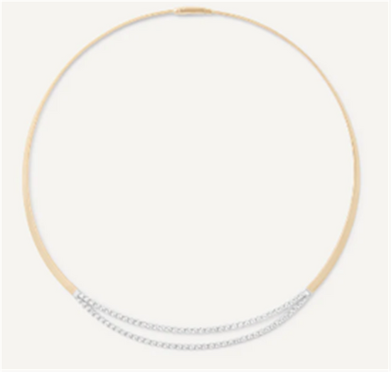 Marco Bicego Masai Handmade 2.02ct Dbl Row Diamond Necklace