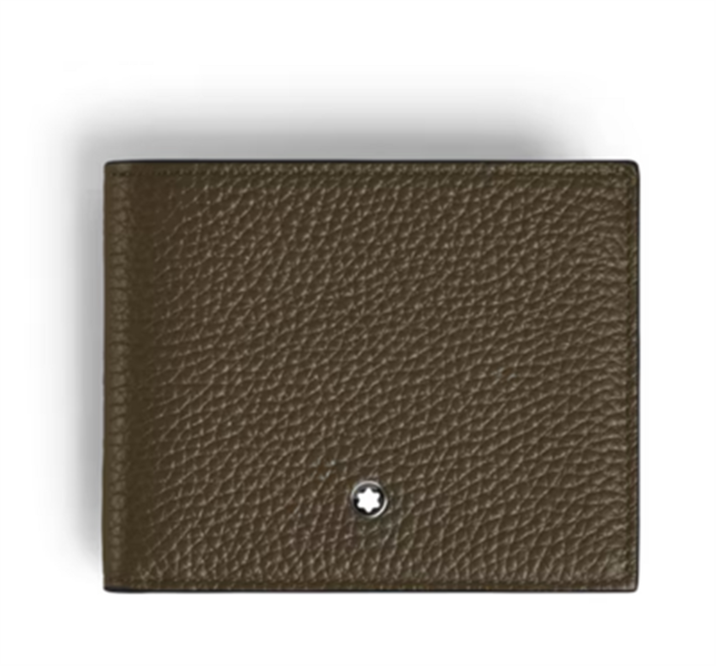 Montblanc 6cc Khaki Grain Leather Wallet