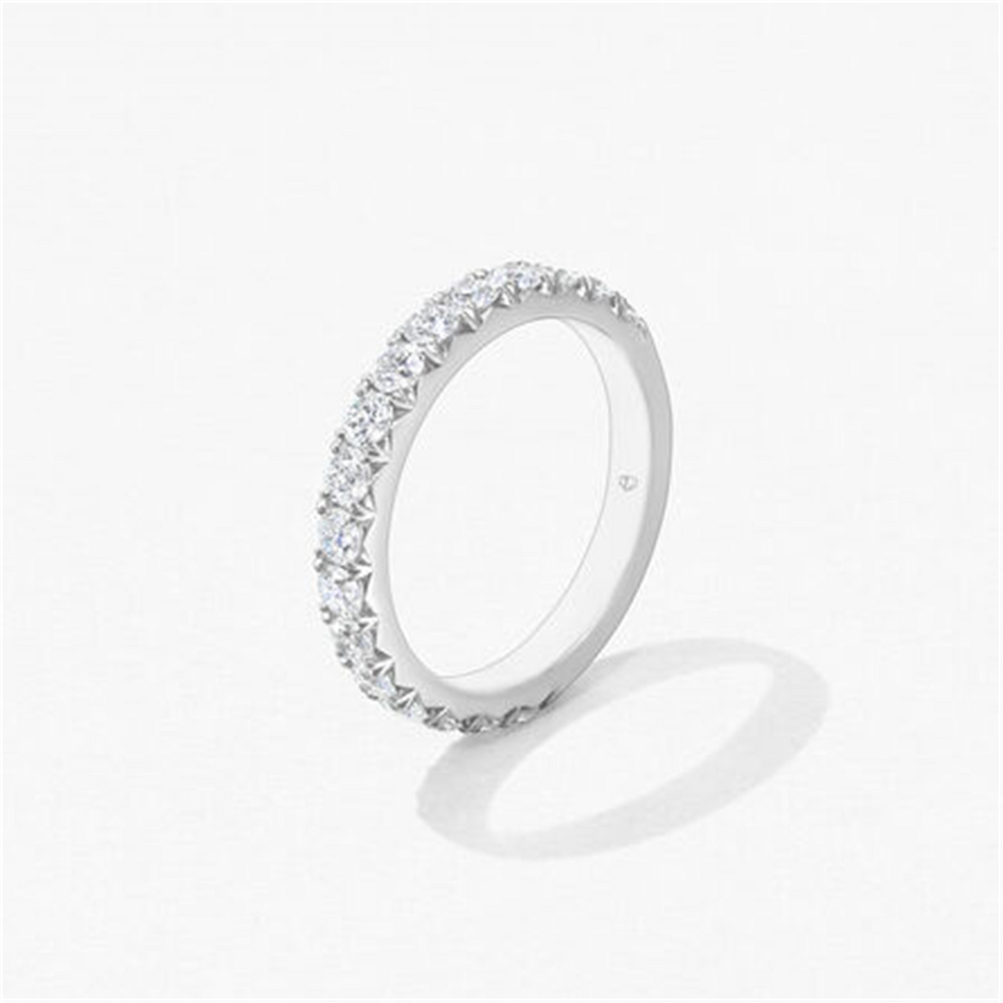 The Hearts on Fire Platinum Vela French Cut 1/2ct Pavé Band